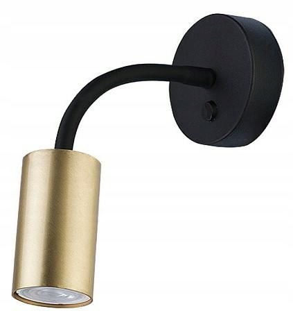 Nástěnná lampa Eye Flex Černá Zlatá 1xGU10 Nástěnná lampa do pokoje Moderní dům