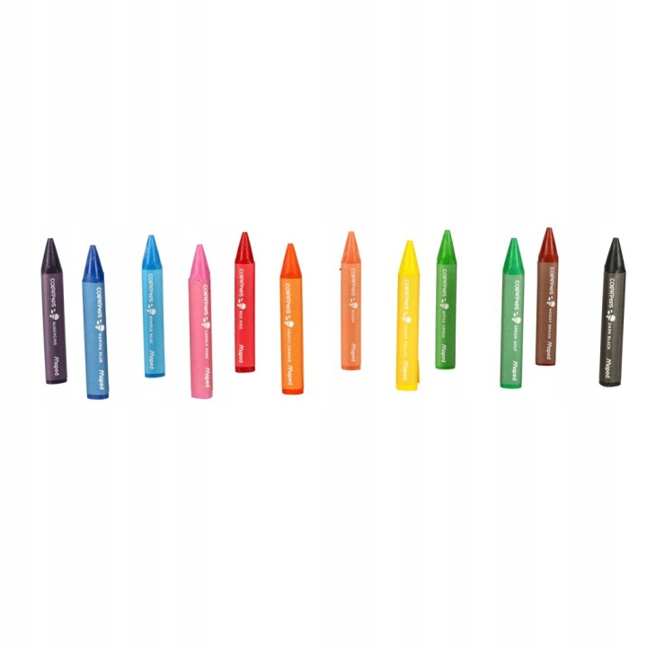 Олівці воскові 12 кольорів MAPED JUMBO COLOR'PEPS 12 шт. від 1 року життя — фото 12