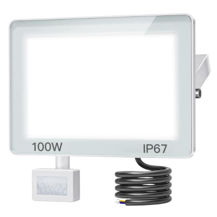 Led reflektor 100W 10000lm s pohybovým senzorem IP67 6500K Venkovní
