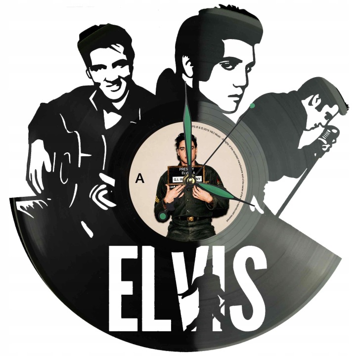 Elvis Presley Vinylové Nástěnné Hodiny Vinylová Deska Dárek