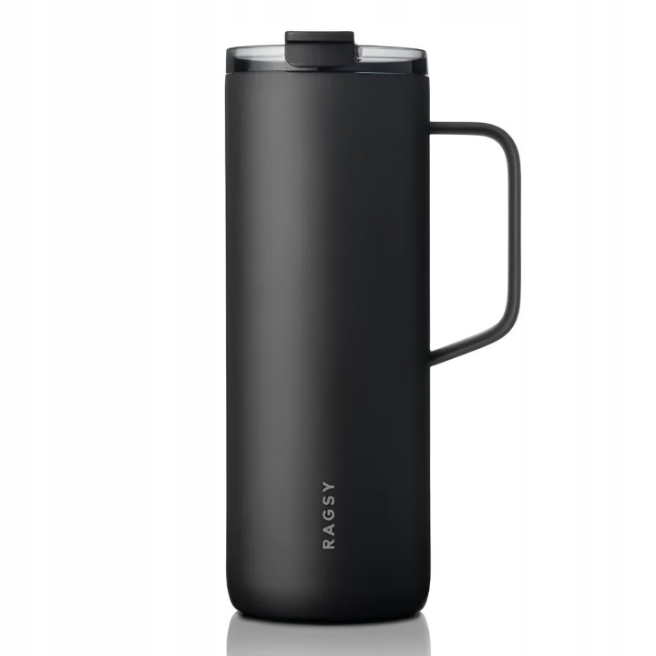 Termohrnek Ragsy Moshi Tumbler Černý se slámkou dva náustky 600ml 1 Ks
