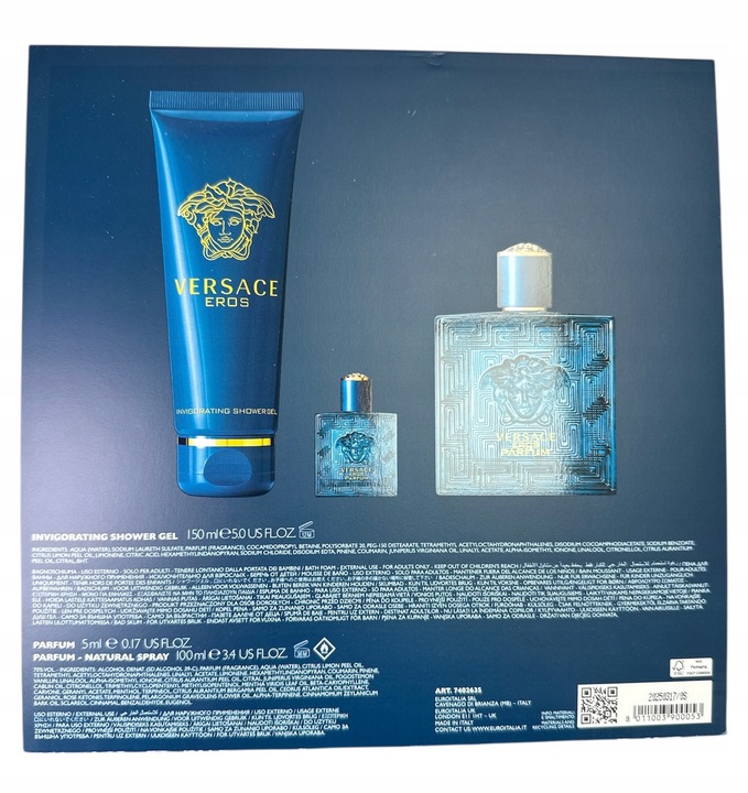 versace eros parfum ekstrakt perfum 100 ml   zestaw  