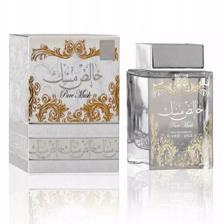 lattafa pure musk woda perfumowana 100 ml   zestaw  