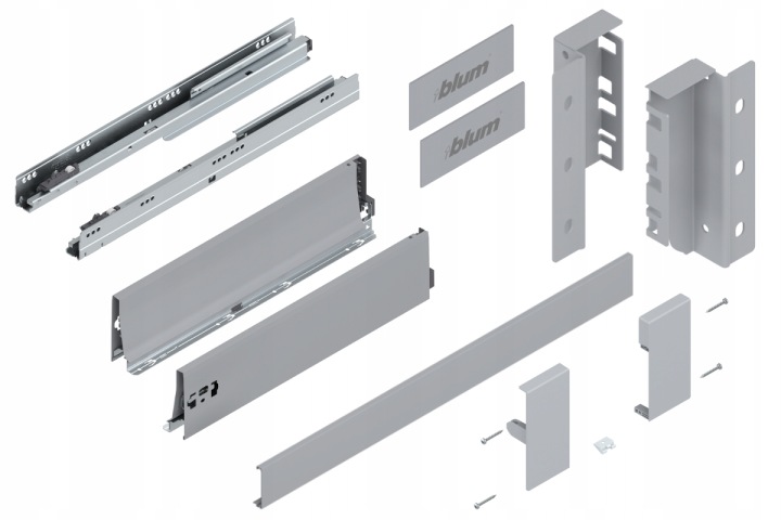 Blum Tandembox 450 Šuplík , Střední vnitřní, K, Šedá