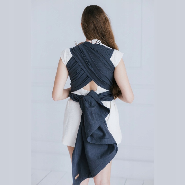 Слінг для носіння дитини на зав'язках дихаюча з бавовни 70x460 см ZAFFIRO — фото 5