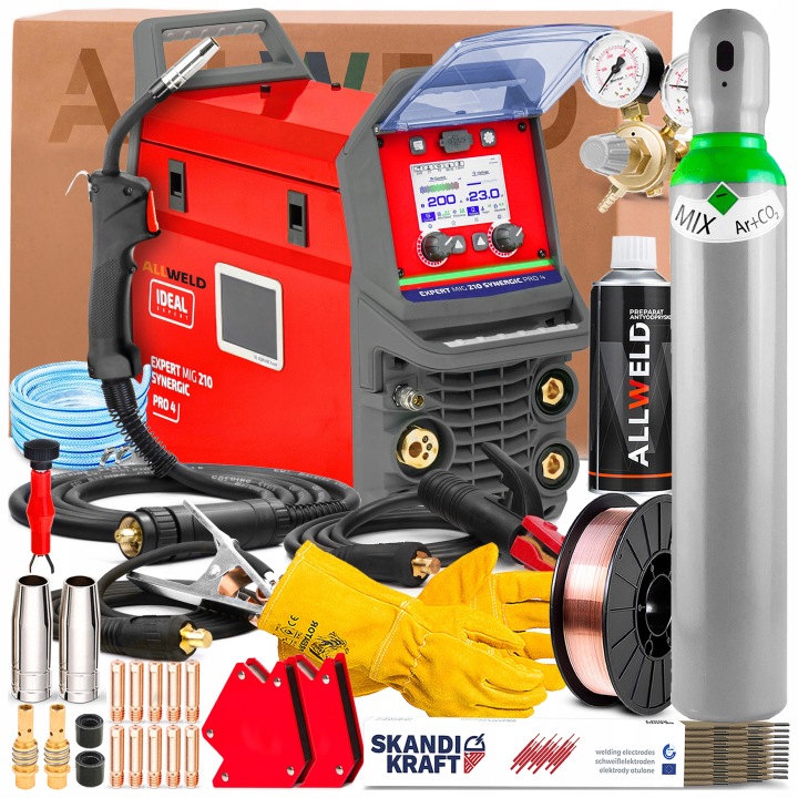 Svařovací Stroj Ideal Expert Mig 210 Synergic Pro 4 230V 200A Tig Mma Lutosvařování