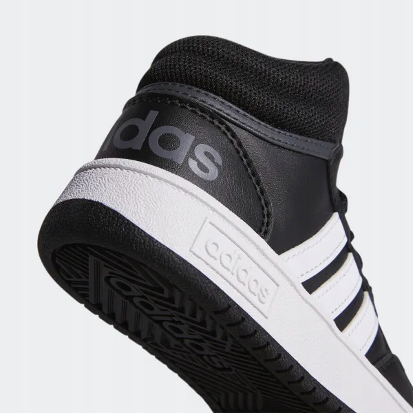 Кросівки ADIDAS HOOPS MID шкіряні чорні зручні GW0402 — фото 14