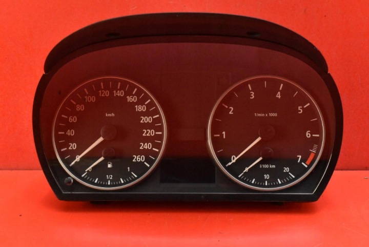 Instruments tachymètre compte tours Horloge montre tableau bord EU 9110197 BMW E90 E91 2.0i 129 KM 04-10