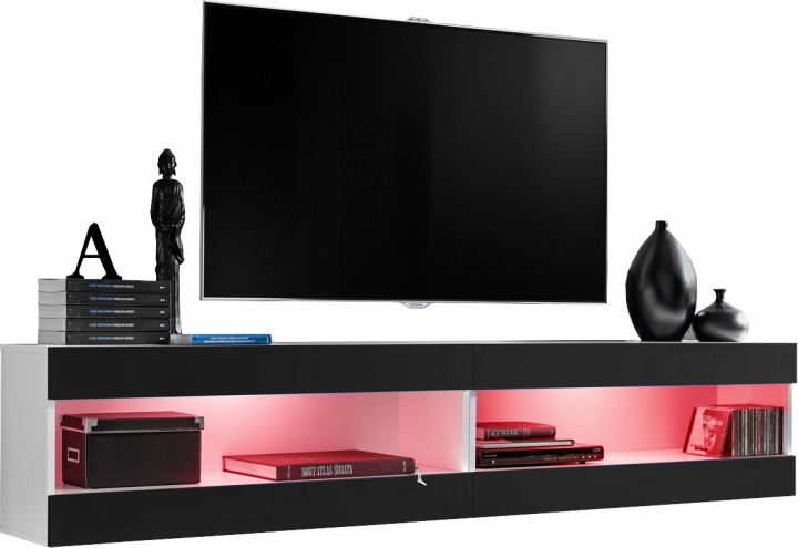 Sada Rtv nábytku Tivoli SET4 Bílá/Černá, Rgb Led