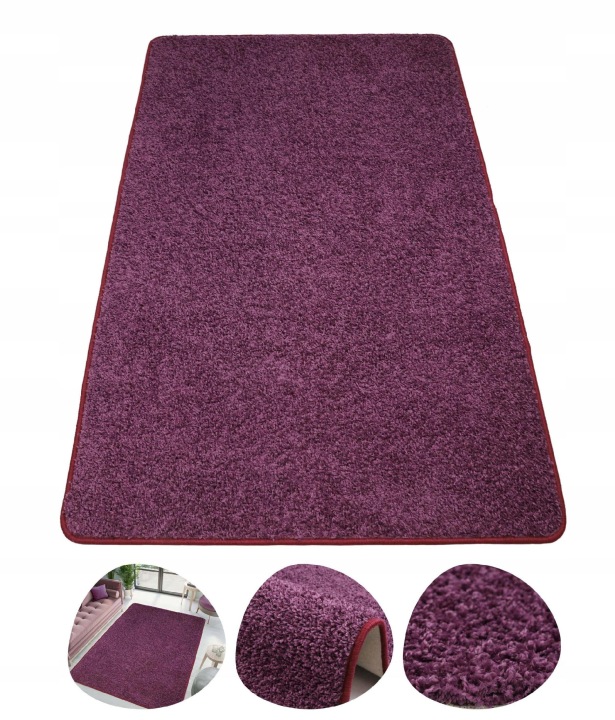 Koberec Měkký Shaggy Fialový Do Obývacího Pokoje, Ložnice Tampa 150 x 150 cm