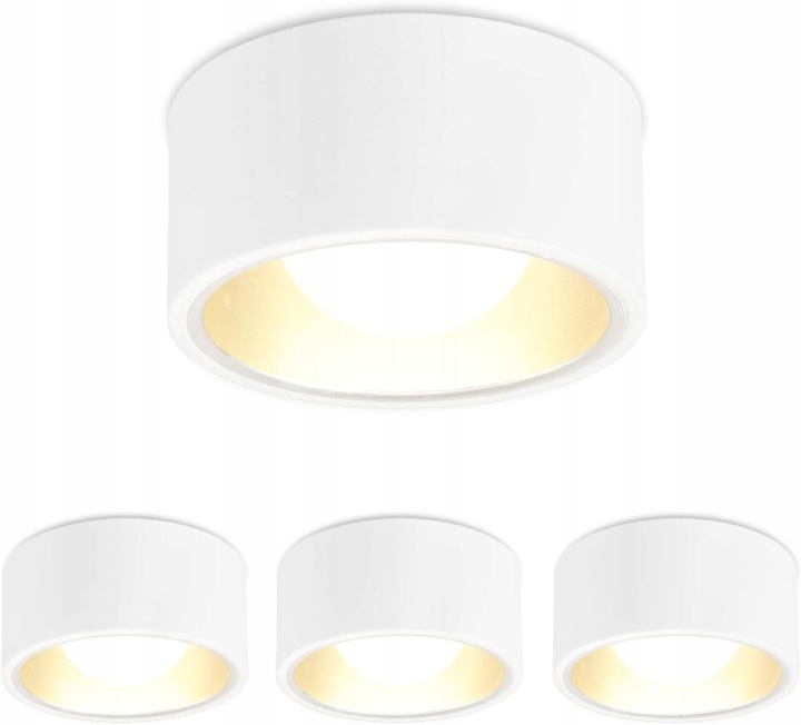 Led nástěnné stropní svítidlo 7W 3000K 800 lm bílé YindaLux 4 kusy – velké – 13 cm