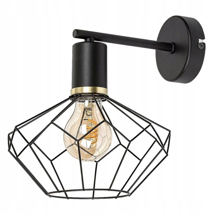 Černá industriální drátěná nástěnná lampa Fran 71064 Rabalux