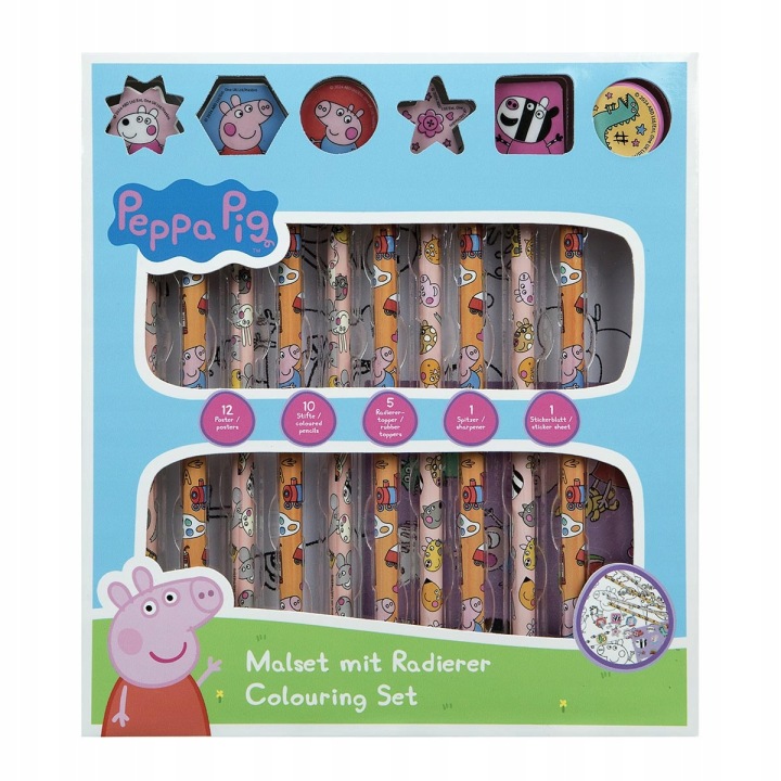 Набір для Розфарбовування з Наклейками, 29 ел. Свинка Peppa