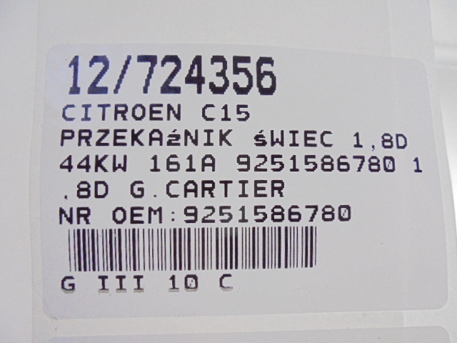 CITROEN C15 Kaarsenrelais 7