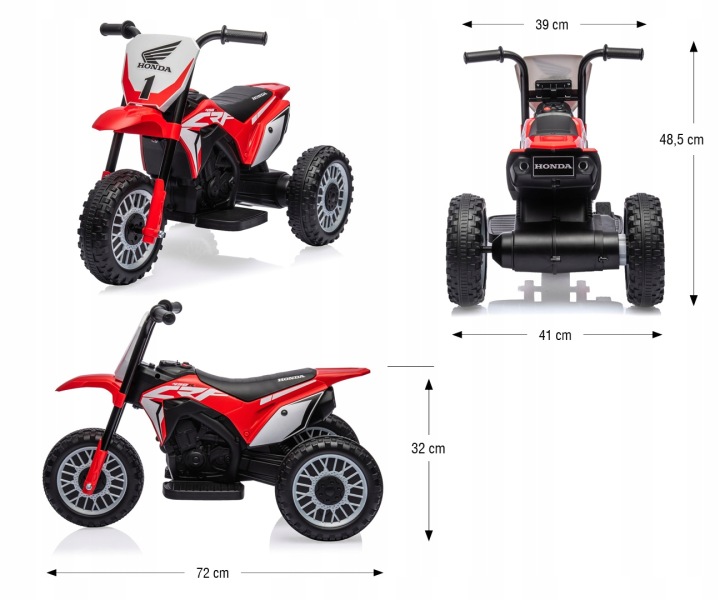 Транспортний засіб на акумулятор Мотоцикл HONDA CRF 450R Червоний — фото 7