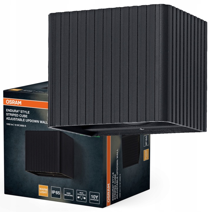 Zahradní nástěnné svítidlo Led Fasádní lampa 15W 330lm 3000K Nastavitelná IP65 Osram