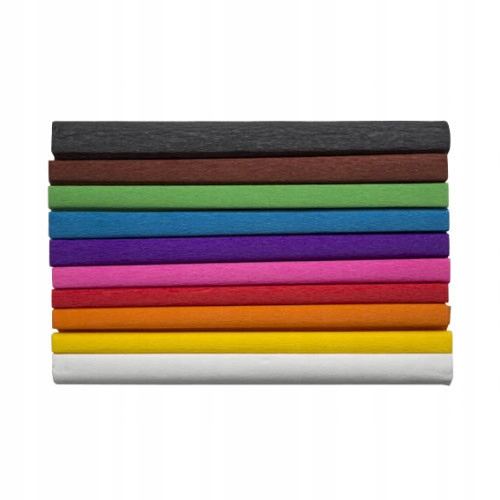 Happy Color Креп-папір Мікс Кольорів A Для Школи 25x200 см Набір 10 шт.