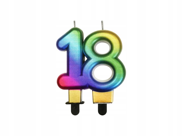 Свічки На Торт Декоративна Свічка Для торта Цифра 18, Galaxy, 7,5 см, GoDan