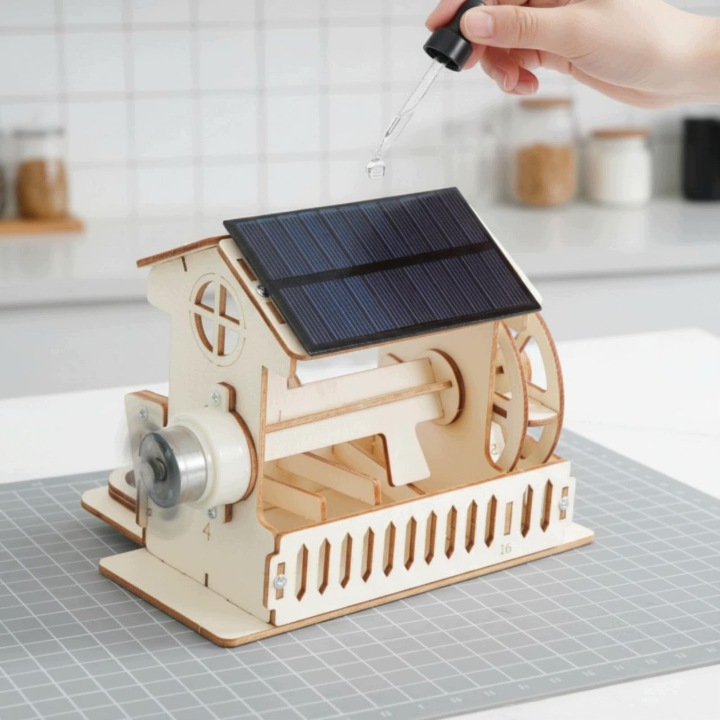 Rice Hulling Water Wheel Руки на навчання DIY Модель колеса водного — фото 8