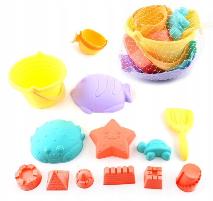 ZESTAW DO PIASKU PIASKOWNICY WIADERKO 13 el WOOPIE