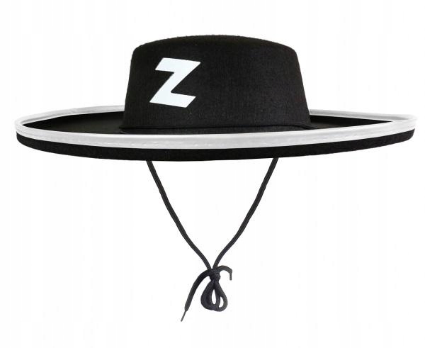 Капелюх Zorro фетровий чорний з окантовкою, регульований - Godan — фото 2
