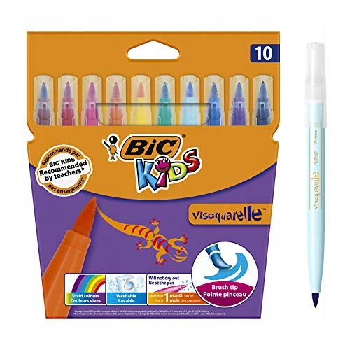 Фломастери Kids Visaquarelle BIC 10 кольорів — фото 4