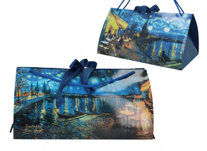 Пакет подарунковий Van Gogh Зоряна Ніч над Сеною 17x31 см Carmani