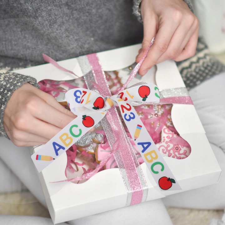 Стрічка поліестерова BACK TO SCHOOL для букетів і DIY — фото 9