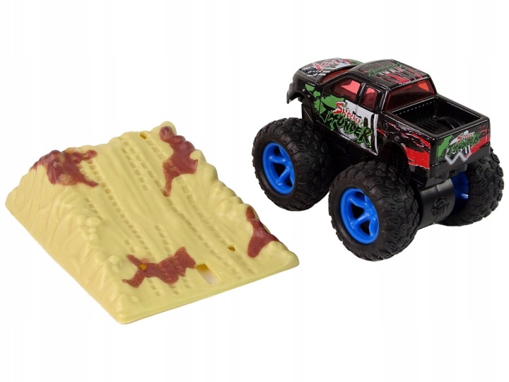 Авто Машинка З Заводом Monster Truck Big Foot Гумові Шини Рампа — фото 4