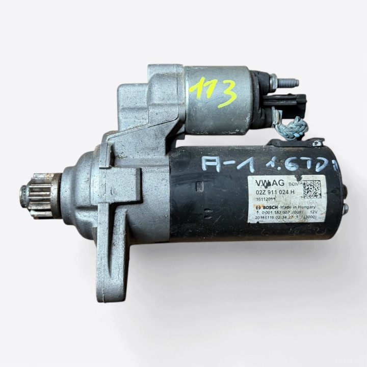 startér STARTER originál VW VOLKSWAGEN AUDI SKODA SEAT 02Z911024H