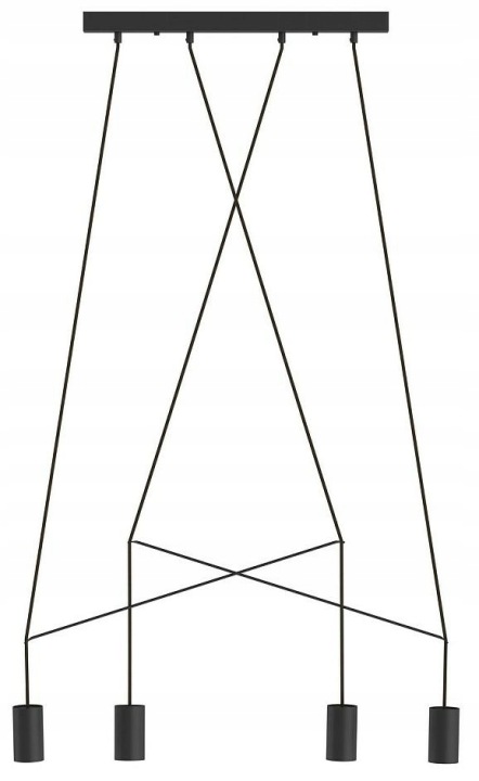 Závěsná lampa Imbria Černá 4xGU10 Stropní Svítidlo do obývacího pokoje Dům