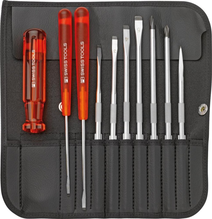 Sada vyměnitelných trnů s 10dílnou plochou rukojetí Ph pouzdro Pb Swiss Tools