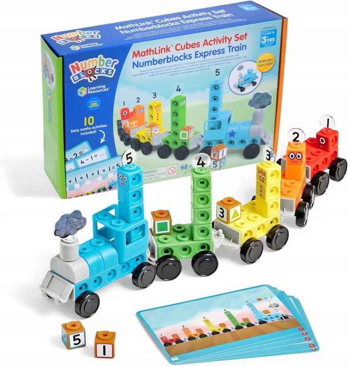 Потяг Numberblocks Express для навчання математики з кубиками MathLink 3-6 років