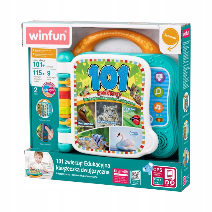 Розвивальна інтерактивна книжечка 101 Тварин Smily Play Winfun 18 міс.+ — фото 2