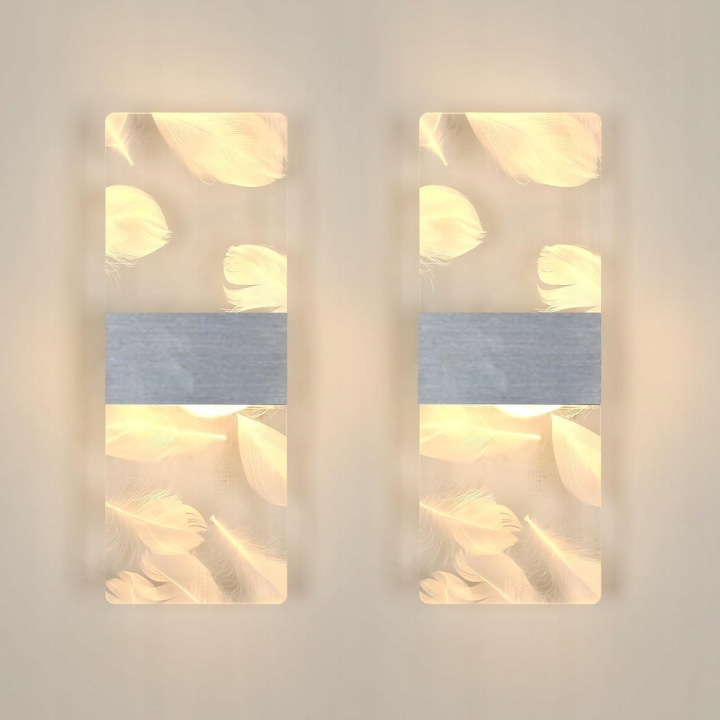 Nástěnné Led lampy 2ks 12W 3000K Bílé Moderní do obývacího pokoje Ložnice