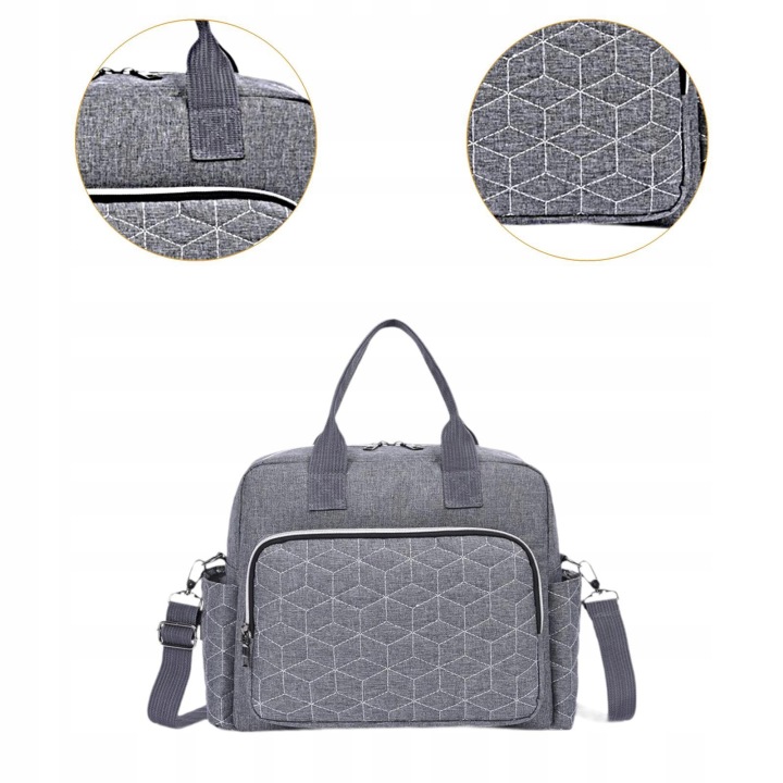 Сумка для підгузків Tote Baby Essentials Portable Stylish Унісекс Large Newborn сірий — фото 2