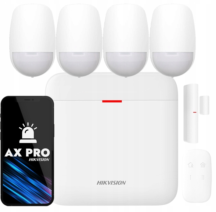 Bezdrátový WiFi alarmový set Ax Pro Hikvision 4x Pir detektor Gsm 3G