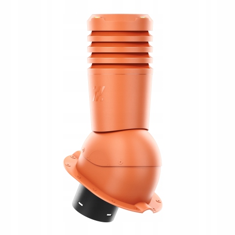 Větrací komín Ecoline pro plechovou střešní krytinu, profil M, 125 mm, cihlový