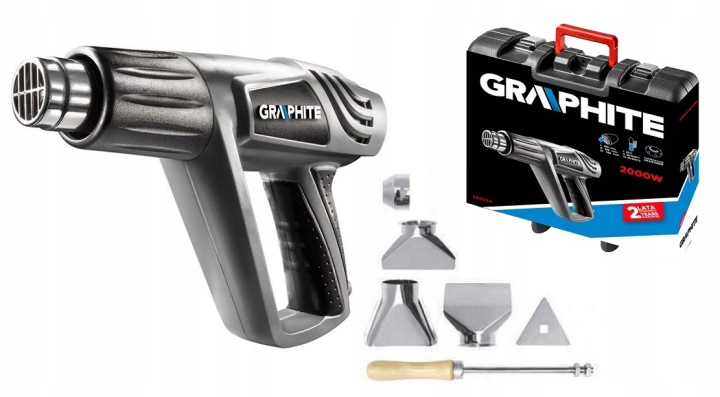 Graphite Horkovzdušná Pistole 2000W Plynulá Regulace 59G524