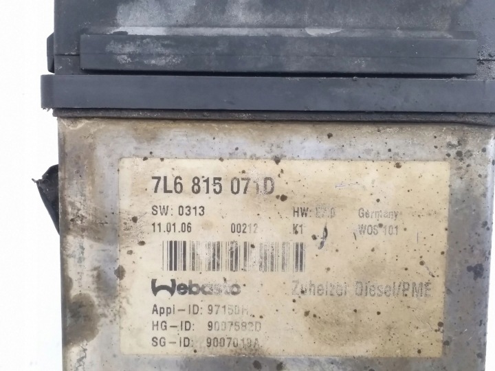 Volkswagen Touareg I 2006 Parkeerplaats verwarming Webasto 7