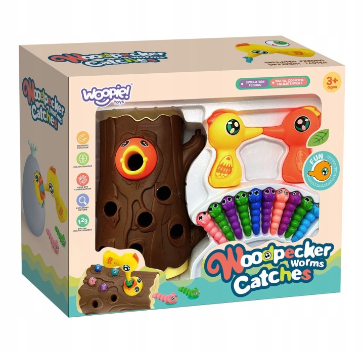 GRA MAGNETYCZNA NAKARM PTASZKA ZŁAP ROBAKA WOOPIE Minimalna liczba graczy 1