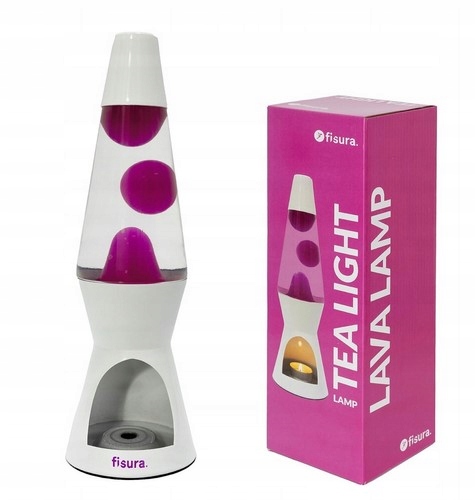 Lávová lampa magma Lawa lampička 0357 Bílá Růžová fialová Tea Light Power eko