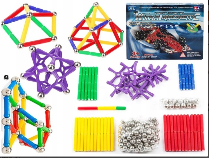 MAGNETIC BLOCKS CONSTRUCTION PUZZLE 250 PCS Hero / Fairy Tale none