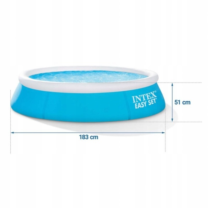 INTEX 'Easy Set' басейн наливний для дітей синій 183 × 183 × 51 (вживаний) — фото 6