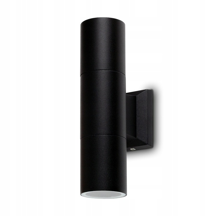 Lampa Nástěnná Moderní Venkovní Fasádní Kov IP54 2 x GU10 Černá