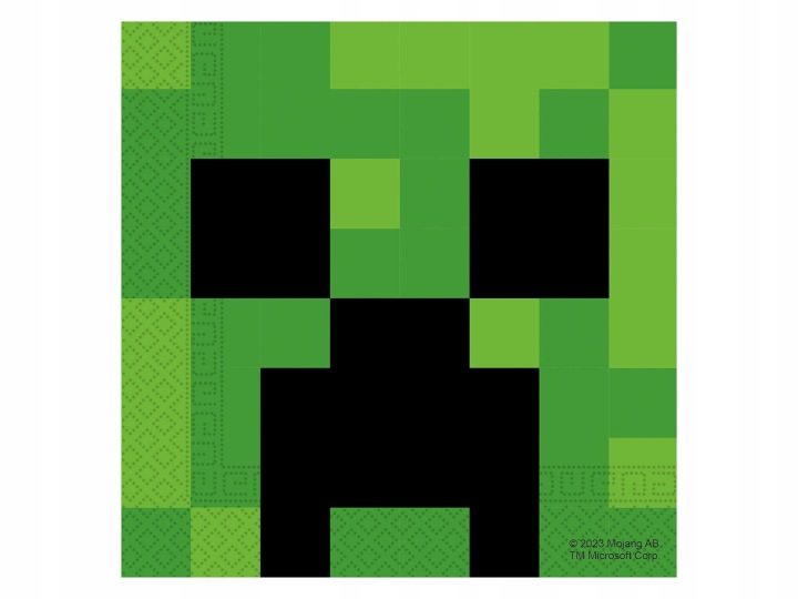 Серветки MINECRAFT STEVE PIXEL TNT CREEPER для виживання день народження декорація 20 шт.