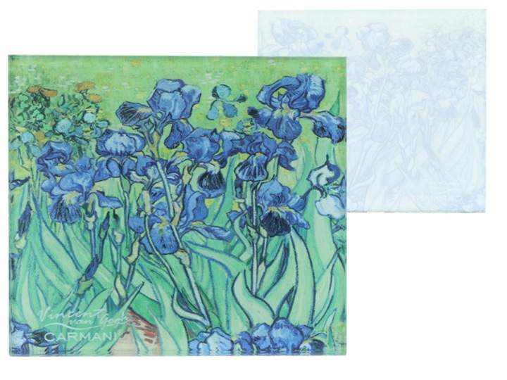 Carmani, скляна підкладка прибл. 11,5x11,5 см - VAN GOGH/Іриси — фото 2