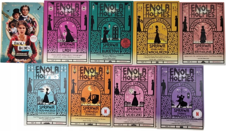 Zdjęcie egzemplarza: Enola Holmes Tomy 1-9 / Nancy Springer / kryminał lit. młodzieżowa