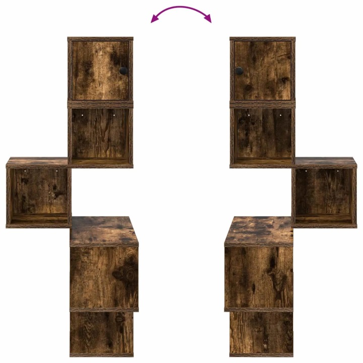 Полиця Кутова на Стіну Дуб копчений 48 x 48 x 120 см — фото 8
