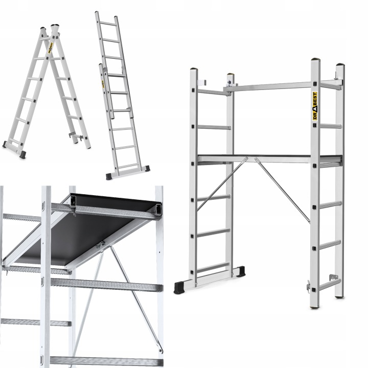 Žebříkové hliníkové lešení plošina 2x6 Drabest Home 150 kg